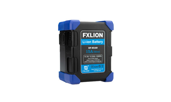 FXLion BP-M160  Square V mount battery. 14.8V,10.8Ah/159Wh, with four D-tap,one USB-A,one USB-C port