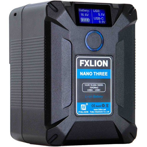FXLion NANO THREE NANO THREE V-Mount Battery, 14.8V, 150Wh