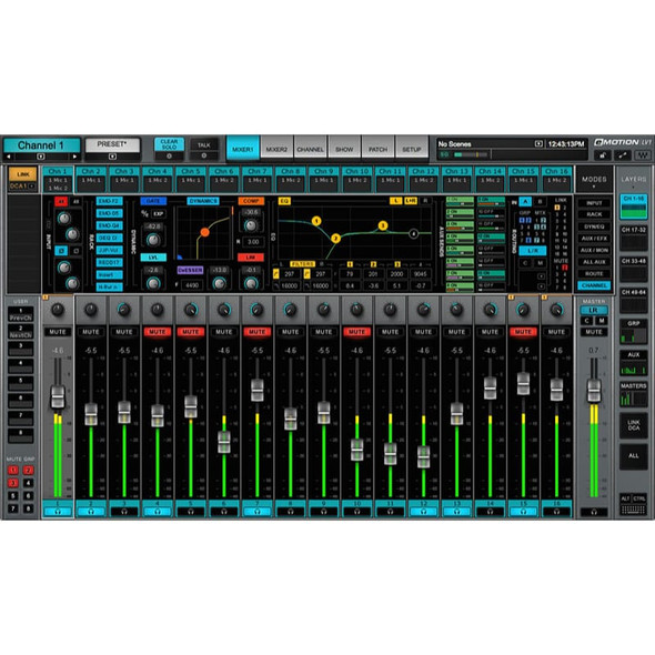 Waves EMLV32D eMotion LV1 Live Mixer 32 Stereo Channels