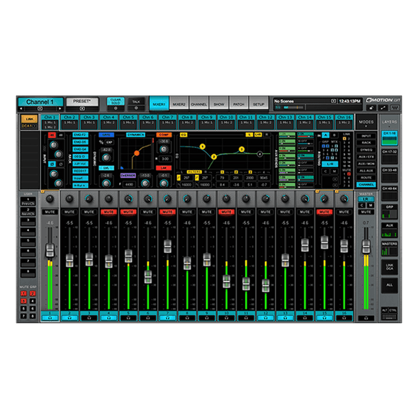Waves EMLV16D eMotion LV1 Live Mixer 16 Stereo Channels