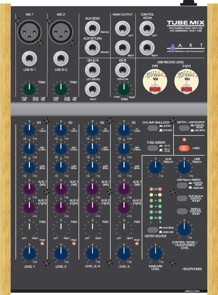 ART TUBEMIX 2 Channel USB & Tube Based Mixer