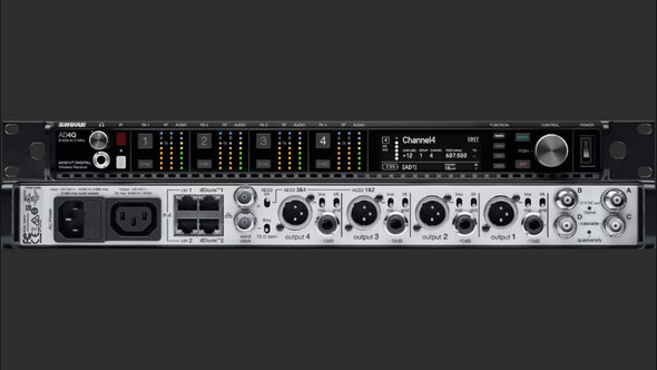 Shure AD4QNP-C Axient 4-Channel Receiver - No Power Supply