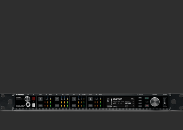 Shure AD4QNP-A Axient 4-Channel Receiver - No Power Supply A (470-636 MHZ)