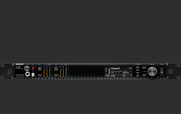 Shure AD4DUS-C Axient Dual-Channel Receiver with US Power Supply and Accessories