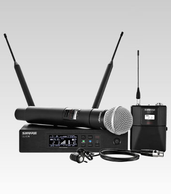 Shure QLXD124/85-G50 Bodypack and Vocal Combo System with WL185 and SM58
