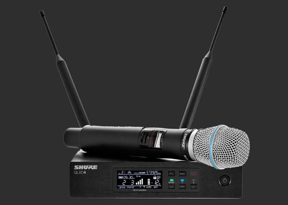 Shure QLXD24/B87A-X52 QLX-D Series Single-Channel Digital Wireless Microphone System with Beta 87A Handheld X52 (902 MHz 928 MHz)
