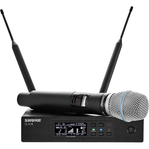 Shure QLXD24/B87A-V50 VHF Handheld Wireless Microphone System (V50: 174 to 216 MHz)