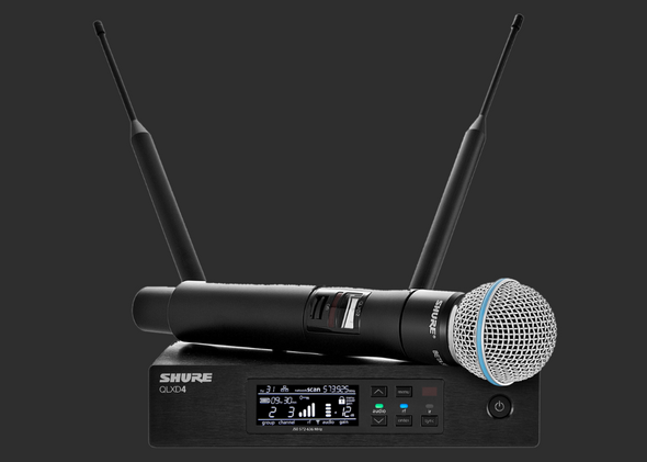 Shure QLXD24/B58-X52 QLX-D Series Single-Channel Digital Wireless Microphone System with Beta 58A Handheld X52 (902 MHz 928 MHz)