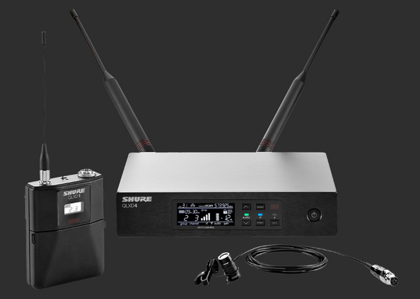 Shure QLXD14/83-X52 QLX-D Series Single-Channel Digital Wireless Microphone System with WL183 Lavalier X52 (902 MHz 928 MHz)