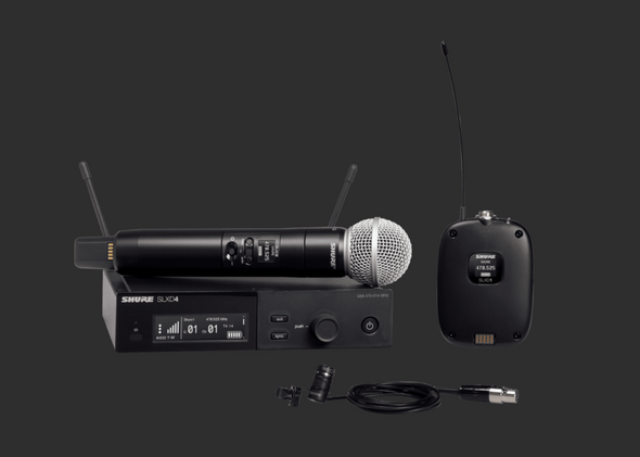 Shure SLXD124/85-H55 Combo Wireless Handheld and Lavalier Microphone System