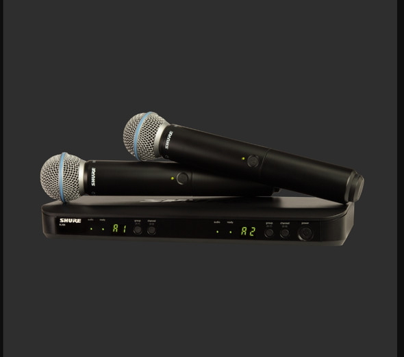 Shure BLX288/B58-H10 BETA58 Dual Vocal System H10 (542 - 572 MHz)