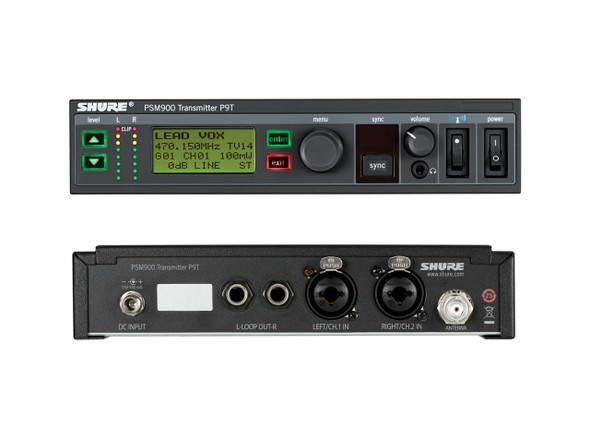 Shure P9T-X55 Single-Channel Half-Rack Wireless Transmitter for PSM 900 In-Ear Monitor System