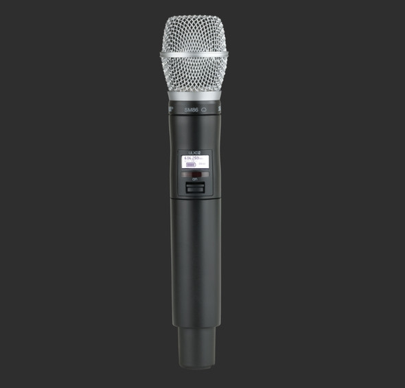 Shure ULXD2/SM86-J50A ULX-D Series Digital Wireless Handheld Transmitter with SM86 Microphone J50A (572-608 MHz + 614-616 MHz)