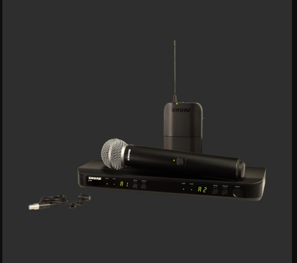 Shure BLX1288/W85-H10 Wireless Combo System with SM58 Handheld and WL185 Lavalier H10 (542 - 572 MHz)