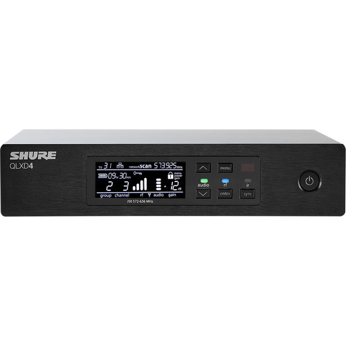 Shure QLXD4-V50 VHF Digital Wireless Receiver (V50: 174 to 216 MHz)