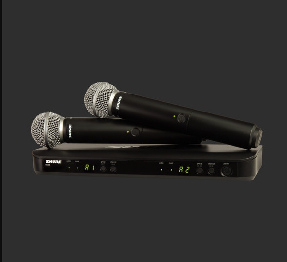 Shure BLX288/SM58-H9 BLX288 Dual SM58 Vocal System Bundle H9 (512 - 542 MHz)