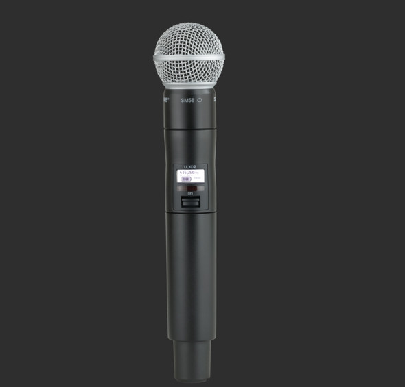Shure ULXD2/SM58-J50A ULX-D Series Digital Wireless Handheld Transmitter with SM58 Microphone J50A (572-608 MHz + 614-616 MHz)