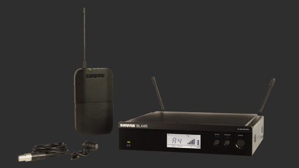 Shure BLX14R/W85-J11 BLX Series Single-Channel Rackmount Wireless Microphone System with WL185 Lavalier J11 (596 - 616 MHz)