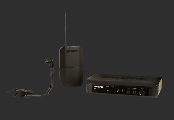 Shure BLX14/B98-H10 BLX Series Single-Channel Wireless Bodypack System with Clip-On Instrument Microphone H10 (542 - 572 MHz)