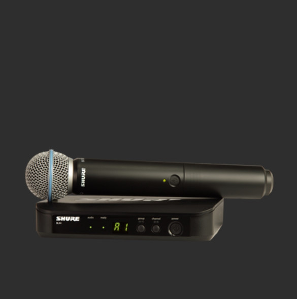 Shure BLX24/B58-H10 BLX Series Single-Channel Wireless Microphone System with Beta 58A Handheld H10 (542 - 572 MHz)