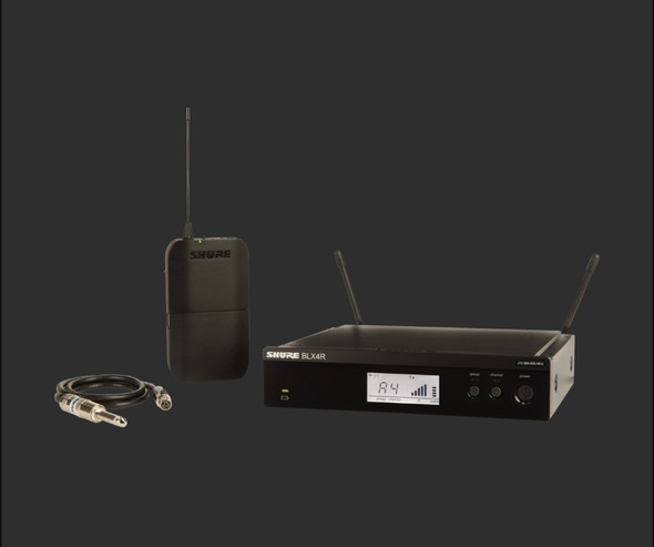 Shure BLX14R-H11 BLX Series Rackmount Wireless Bodypack System with WA302 Instrument Cable H11 (572 - 596 MHz)