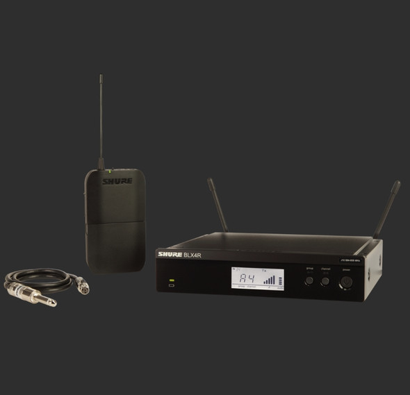 Shure BLX14R-J11 BLX Series Rackmount Wireless Bodypack System with WA302 Instrument Cable J11 (596 - 616 MHz)