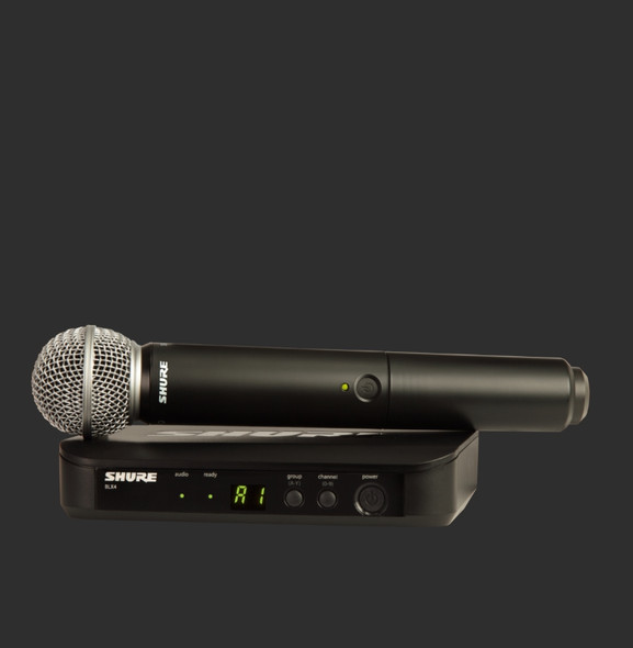 Shure BLX24/SM58-J11 BLX Series Single-Channel Wireless Microphone System with SM58 Handheld J11 (596 - 616 MHz)