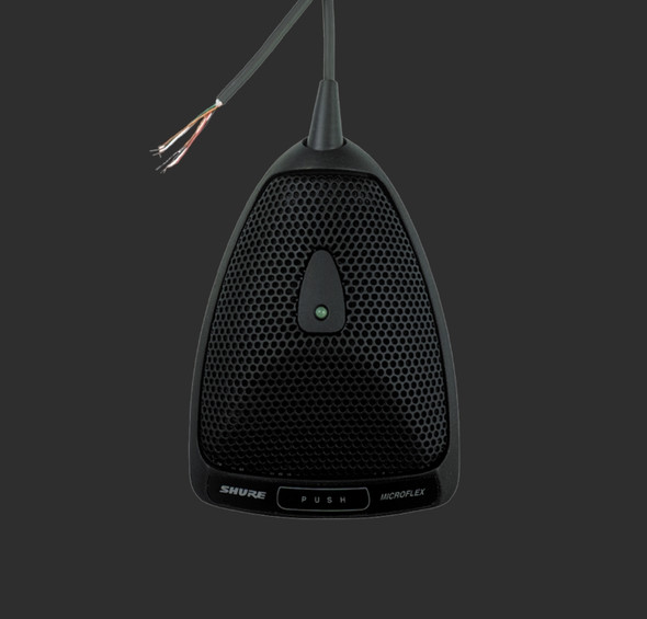 Shure MX392BE/O Microflex Omni Boundary Microphone with Programmable Switch and Bottom Exit