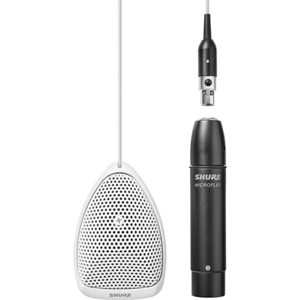 Shure MX391W-A/C Microflex Cardioid Boundary Microphone (White)