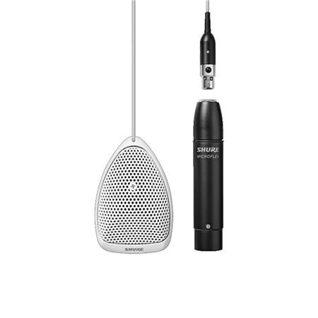 Shure MX391W-A/O Microflex Omnidirectional Condenser Boundary Microphone, White