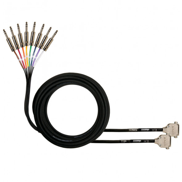 Shure DB25-TRSM 8 Channel DB25 to TRS Audio Snake, 25 ft.