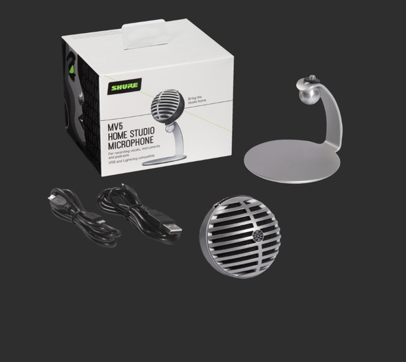 Shure MV5-DIG Digital Condenser Microphone, Connects to Phone