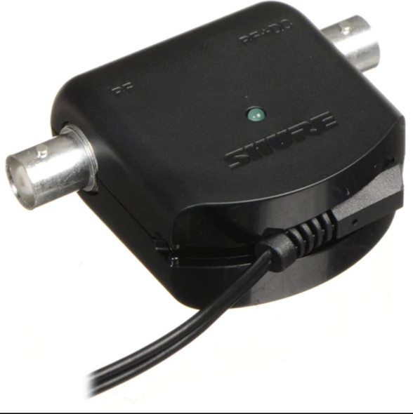 Shure UABiast-US In-line adapter. Supplies 12V DC bias power over coaxial BNC cable, includes PS23US