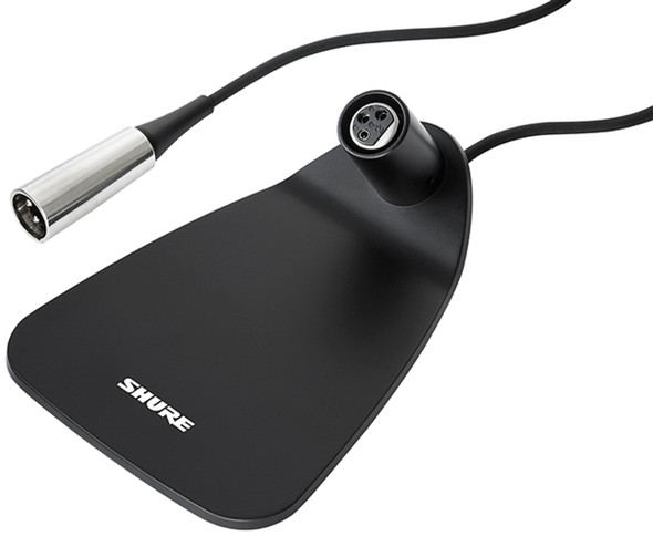 Shure CVD-B Desktop Base, supports 12in and 18in Gooseneck Microphones, Black