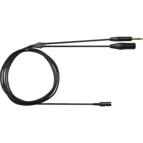 Shure BCASCA-NXLR3QI Straight 3-Pin XLR and 1/4\" Male Cable for BRH50M/440M/441M Broadcast Headset (7.5\')"