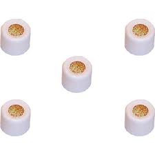 Shure RPM216 Standard Protective High Boost Cap for WL50W, WL51W, White with Gold Top (Contains Five)