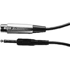 Shure C15AHZ 15ft Cable with 1/4in Phone Plug on Equipment End (Pin 2 Hot)