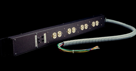 Juice Goose CQ-PD1-4 Behind rack. Four 20A sequences