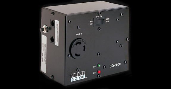 Juice Goose CQ3000 Behind rack. Single 30A sequence