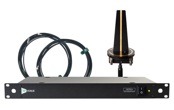 RF Venue DFINWDISTRO4 RF Venue 4 Channel Wireless Microphone Upgrade Pack - Wallmount White