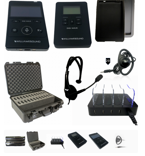 Williams AV DWS INT 3 400 ALK Digi-Wave 400 Series Interpretation System for two presenters and 20 listeners