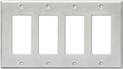 Radio Design Labs CP-4S Quad Cover Plate - stainless steel