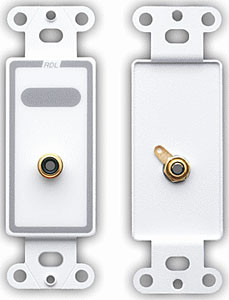 Radio Design Labs D-PHN1C Single Phono Jack on D Plate - Solder type (Custom Labeled)