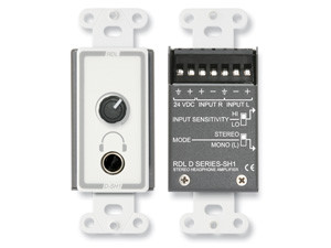 Radio Design Labs D-SH1C Stereo Headphone Amplifier - Decora panel with user level control (Custom Labeled)