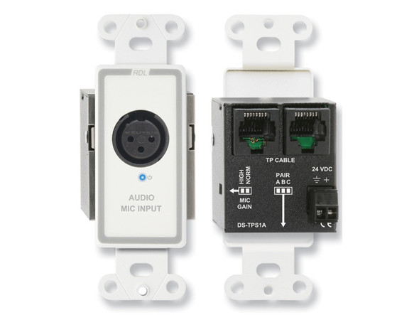 Radio Design Labs D-TPS1AC Active Single-Pair Sender - Twisted Pair Format-A-XLR mic input w phantom (Custom Labeled)