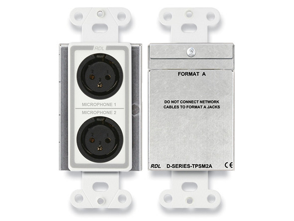 Radio Design Labs D-TPSM2A Active Two-Pair Sender Dual Microphone Preamplifier - Format-A - White