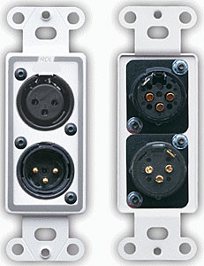 Radio Design Labs D-XLR2 XLR 3-pin Female & 3-pin Male on D Plate - Solder type