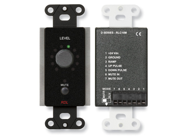 Radio Design Labs DB-RLC10MC Remote Level Control with Muting - Rotary Optical Encoder - Black (Custom Labeled)