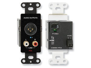 Radio Design Labs DB-TPR3A Active Three-Pair Receiver - Twisted Pair Format-A - XLR and stereo phono outputs - Black