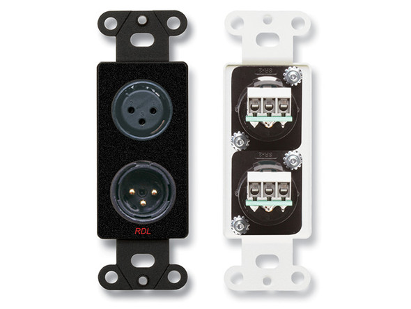 Radio Design Labs DB-XLR2 XLR 3-pin Female & 3-pin Male on Decora Wall Plate